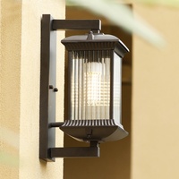 Lampe murale LED carrée étanche pour extérieur, lumière blanc chaud, base en aluminium, pour jardin/cour, éclairage décoratif, garantie de 2 ans