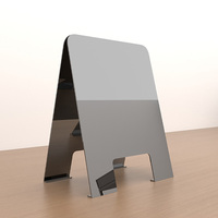 Panneau publicitaire en acier inoxydable en forme de A avec miroir