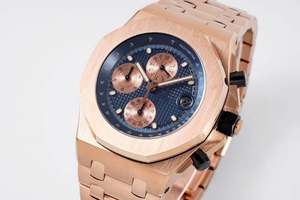 Reloj Mecánico Automático de Alta Calidad al por Mayor, 42 mm, Movimiento 3126, Cronógrafo Multifunción, Reloj Dorado - Product Image 6