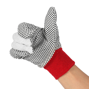 Guanti di sicurezza punteggiati in PVC a buon mercato in tessuto di cotone materiale protettivo guanti per la mano per il giardinaggio e il lavoro - Product Image 4