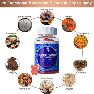 Factory Wholesale Price Mushroom <b>Gummies</b> Nutrition Supplement Immune Support Stress Relief Gummy Candy - Product Image 4