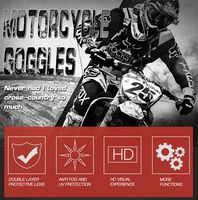 Lunettes de soleil de sport moto personnalisées par le fabricant, masque facial, lunettes de course, lunettes de motocross, lunettes de sécurité pour moto pour hommes
