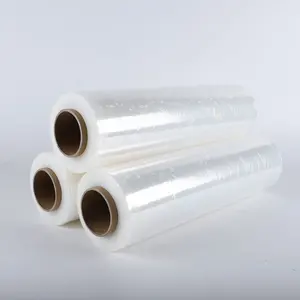 Film estensibile jumbo in plastica trasparente da 500mm 23 micron a basso prezzo per l'imballaggio della macchina con certificazione CE