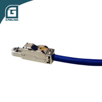 Gcabling Nuevo Diseño RJ45 8P8C Cat6a 7 8 Conector Macho Ethernet UTP FTP Sin Herramientas de Cobre RJ45 Cat6a 7 8
