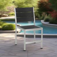 Fauteuil de salle à manger extérieur en aluminium pour véranda, balcon, terrasse, patio, jardin, restaurant, café, cour
