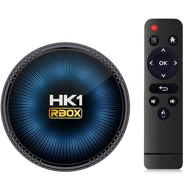Android 11.0 HD 4K HDR TV Box 4GB RAM 64GB ROM HK1Android TV Box Amlogic 2.4G/5.8GHz WiFi Bluetooth Smart Android TV Box