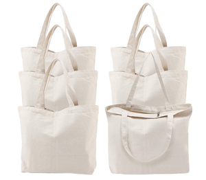 โลโก้ที่กําหนดเองนํามาใช้ใหม่ผ้าฝ้าย Tote ของชําถุงช้อปปิ้งพับได้เป็นมิตรกับสิ่งแวดล้อมไหล่ความจุขนาดใหญ่ Tote Bag - Product Image 4