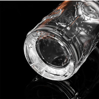 Flacon pulvérisateur de parfum en verre rectangulaire transparent de 100 ml avec 15 capuchons à clipser, marque Jiugao, vente en gros, OEM/ODM disponible, emballage personnalisé