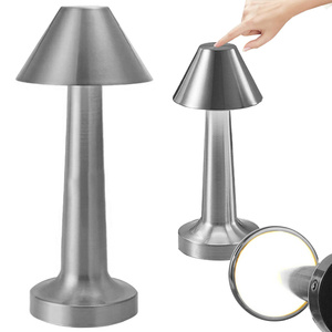 Dimmable Silver Table Lamp <b>Touch</b> Control Modern Design Desk <b>Light</b> For Bedroom Or Living Room - Product Image 1