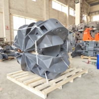 Grappin hydraulique pour bois de construction, type « Orange Peel », rotatif à 360 degrés, pour excavatrice, accessoire de manutention de déchets de bois