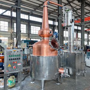 Tw 600L แอลกอฮอล์ใหม่หม้อจินผักชีผักชีผักชีอุปกรณ์กลั่นทองแดงคุณภาพสูงหรือแห้งอุปกรณ์กลั่นทองแดงสำหรับบ้านฟาร์ม CE - Product Image 2