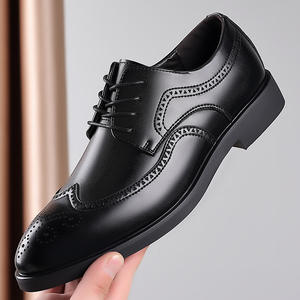 Nouvelles Chaussures Habillées Formelles pour Hommes Style Britannique Tendance Brogue Grande Taille NOIR Chaussures Derby à Lacets pour Hommes 38-48 - Product Image 2