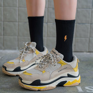 인기있는 자수 귀여운 태양 구름 달 패턴 캔디 컬러 양말 사용자 정의 여성 - Product Image 6