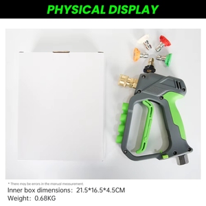 Pistolet <span class=keywords><strong>à</strong></span> mousse haute pression 4000 PSI <span class=keywords><strong>à</strong></span> 2 voies et pistolet pulvérisateur d'eau double usage en laiton pour lavage de voiture - Product Image 6