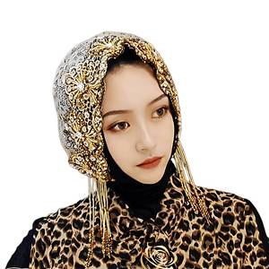 YASEEN Foreign Style Popular Lace New Fashion Tassel Breathable Nylon Middle Eastern/Asian Ethnic Shawl with Scarf - Product Image 2