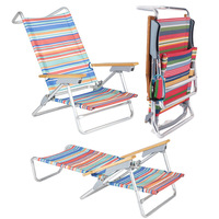 Chaise pliante de camping et barbecue en métal, personnalisable, avec dossier réglable en 5 positions, pour l'extérieur, la plage et les événements.