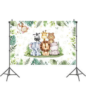 Ensemble de décoration de fête d'anniversaire sur le thème de la jungle YOUNIKE, vaisselle jetable pour enfants de 2 à 4 ans - Product Image 4