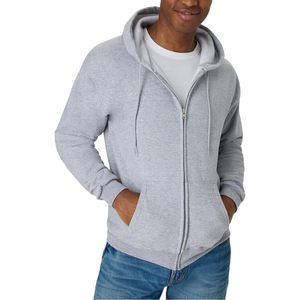 Wholesale Men Full-zip Hoodie Fleece Eco-friendly Zipper Hooded Sweatshirt Regular Sleeve OEM supply - Product Image 1