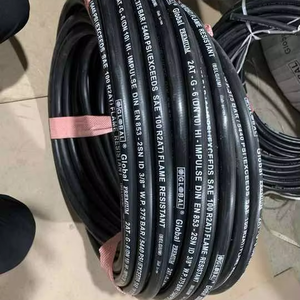 Tuyau en caoutchouc résistant à l'huile à haute pression de tuyau hydraulique de tresse de fil de double DIN 20022 2SN - Product Image 2