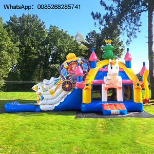 Combo toboggan aquatique arc-en-ciel, château gonflable géant, piscine à jets d'eau pour le plaisir des enfants dans la cour - Product Image 3