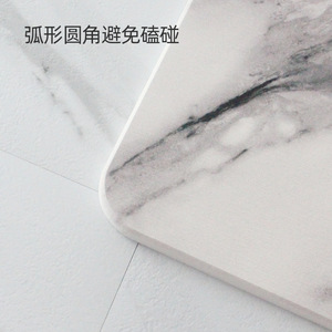 แผ่นรองอาบน้ำดินไดอะตอมเมียส์สุดหรู รูปทรงสี่เหลี่ยมผืนผ้า กันลื่น แห้งเร็ว สำหรับใช้ในห้องน้ำที่บ้าน สีพื้น ลายหินอ่อน - Product Image 4