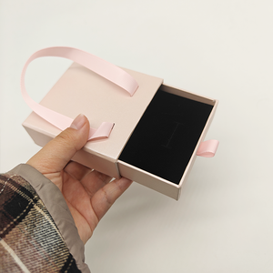 Boutique Pink Earrings Drawer Box | Handled Sliding Case | Sustainable Supply - Product Image 5