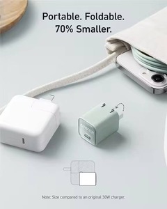 Nouveau chargeur mural USB C GaN <span class=keywords><strong>Anker</strong></span> 511 30W (Nano <span class=keywords><strong>3</strong></span>) PIQ <span class=keywords><strong>3</strong></span>.0 pliable PPS, chargeur rapide pour iPhone 15 Pro - Product Image 6
