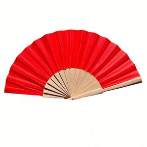 Abanico Plegable de Bambú Vintage de 8 Pulgadas Personalizable, Pintado a Mano, Ecológico, en Blanco para Decoración del Hogar, Regalos Personalizados con Estilo - Product Image 1