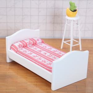 2025 Mini 1:12 artisanat en bois créatif 1:12 maison de poupée meubles chambre lit bricolage jouet Miniature maison ornements - Product Image 3