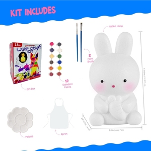 Enfants apprentissage précoce <span class=keywords><strong>couleur</strong></span> <span class=keywords><strong>dessin</strong></span> jouet Multi Styles <span class=keywords><strong>lapin</strong></span> animaux modèle veilleuse bricolage peint Graffiti créatif veilleuse - Product Image 6