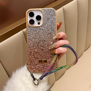 Sang Trọng Bling Lấp Lánh Kim Cương Handmade Trường Hợp Đối Với <span class=keywords><strong>iPhone</strong></span> 16 Pro Max Với Đầy Màu Sắc Pha Lê Dây Buộc - Product Image 3