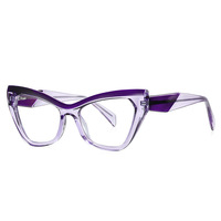 Monturas de Gafas para Mujer, Modernas, de Alta Calidad, Retro, Ojo de Gato, Montura Grande, Anti Luz Azul, Gafas Ópticas