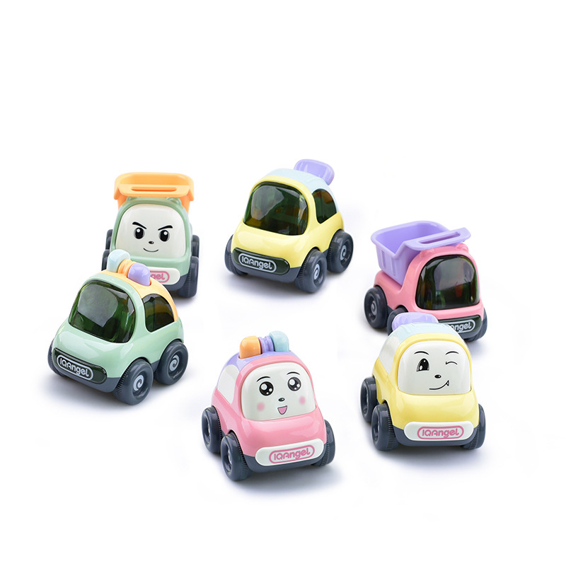 Новый От 0 до 3 лет невозвратный автомобильный фрикционный мощность автомобиля пуш-ап с мультипликационным принтом детские игрушки инерционная машина набор