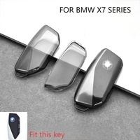 Accessoires de voiture Intérieur Transparent Soft TPU Car Key Cover Transparent Car Remote Key Case Smart Key Fob Shell Protector Fit for BMW