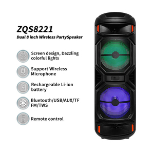 Loa di động Oudiobop 8 inch 40W tích hợp đèn LED RGB không dây, có thể sạc lại, thiết kế dạng xe đẩy, dùng cho tiệc tùng, gia đình, karaoke, kết nối <span class=keywords><strong>USB</strong></span> với máy tính - Product Image 5