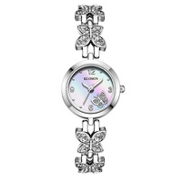 Reloj de Pulsera de Cuarzo para Mujer Butterfly, Diseño de Moda de Lujo, Resistente al Agua 30M, para Oficina y Uso Diario