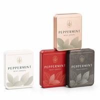 Boîte carrée vide format poche avec couvercle, écologique, recyclable, pour menthe fraîche, logo personnalisé, directement de l'usine, hermétique