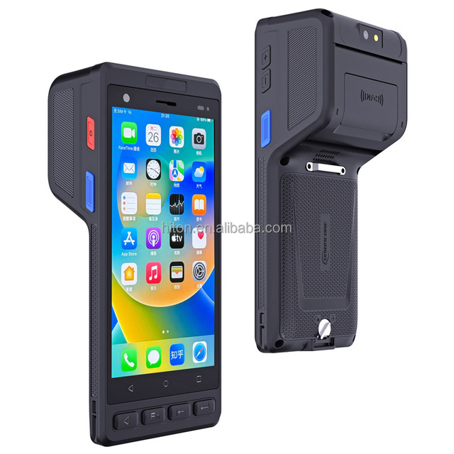 Cheapest Factory Handheld 2D Barcode Scanner PDA Built in Thermal Printer UHF RFID PDA POS Printer NFC for Inventory Management