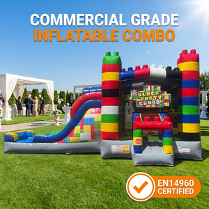 Castillo Inflable Comercial con Tobogán de Agua, Combo de Bloques de Construcción Inflables para Fiestas Infantiles y <span class=keywords><strong>Alquiler</strong></span> - Product Image 4