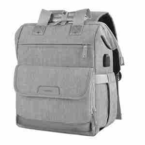 Custom Logo Waterproof Laptop Rucksack with USB Expandable <b>Storage</b> for Commuting & Travel - Product Image 1