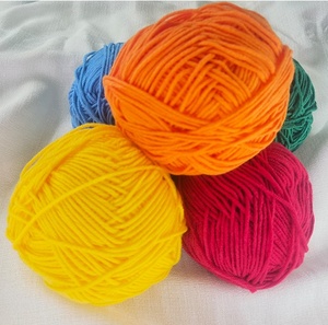 Pelotes de 50g, 4 brins, <span class=keywords><strong>fil</strong></span> doux et confortable en coton laitier et mélange <span class=keywords><strong>acrylique</strong></span>, couleurs assorties pour les amateurs de tricot et les débutants en crochet - Product Image 5