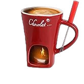 Mug à fondue <span class=keywords><strong>au</strong></span> chocolat en céramique avec chauffe-bougie, mini-coupelle pour chocolat chaud, <span class=keywords><strong>fromage</strong></span>, dessert - Product Image 5