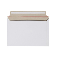 Blanc plat grande enveloppe enveloppes papier 12*18 auto joint rigide épais écologique imprimé carton enveloppe emballage