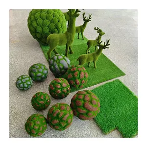 Quality Assurance Multiple Sizes Moss Ball Home Decoration Simulation Artificial Moss Ball