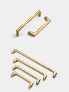 American Style Minimalist Pure Solid Brass <strong>Gold</strong> Color Customized Cabinet Door <strong>Handles</strong> <strong>Wardrobe</strong> Drawer Knobs Door <strong>Handles</strong> - Product Image 3