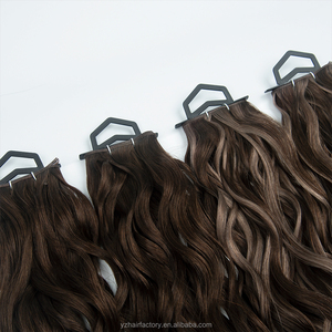 Extensions de cheveux vierges Genius Weft personnalisées, invisibles et sans couture, cheveux vierges Remy avec cuticules alignées, Genius Weft pouvant être coupés - Product Image 2