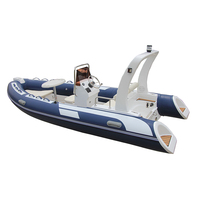 Grande Promotion Bateau Pneumatique Semi-Rigide de 4,80 m à Haute Vitesse avec Coque en Fibre de Verre Hypalon/PVC
