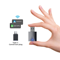 Bon marché OEM ODM OBM W18 16 Mo 64 Mo Double WIFI 2025 Adaptateur Plug & Play Adaptateur sans fil CarPlay Android Auto