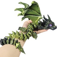 Modèle de dragon volant cornu imprimé en 3D de 58 cm, articulations mobiles, pièce décorative, cadeau artisanal, best-seller transfrontalier
