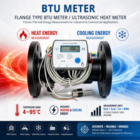 Mbus RS485 LoRaWAN Output Pulsa Opsional Pengukur Panas Ultrasonik BTU DN150 DN200 DN250 untuk Air Dingin dan Sistem Pendingin